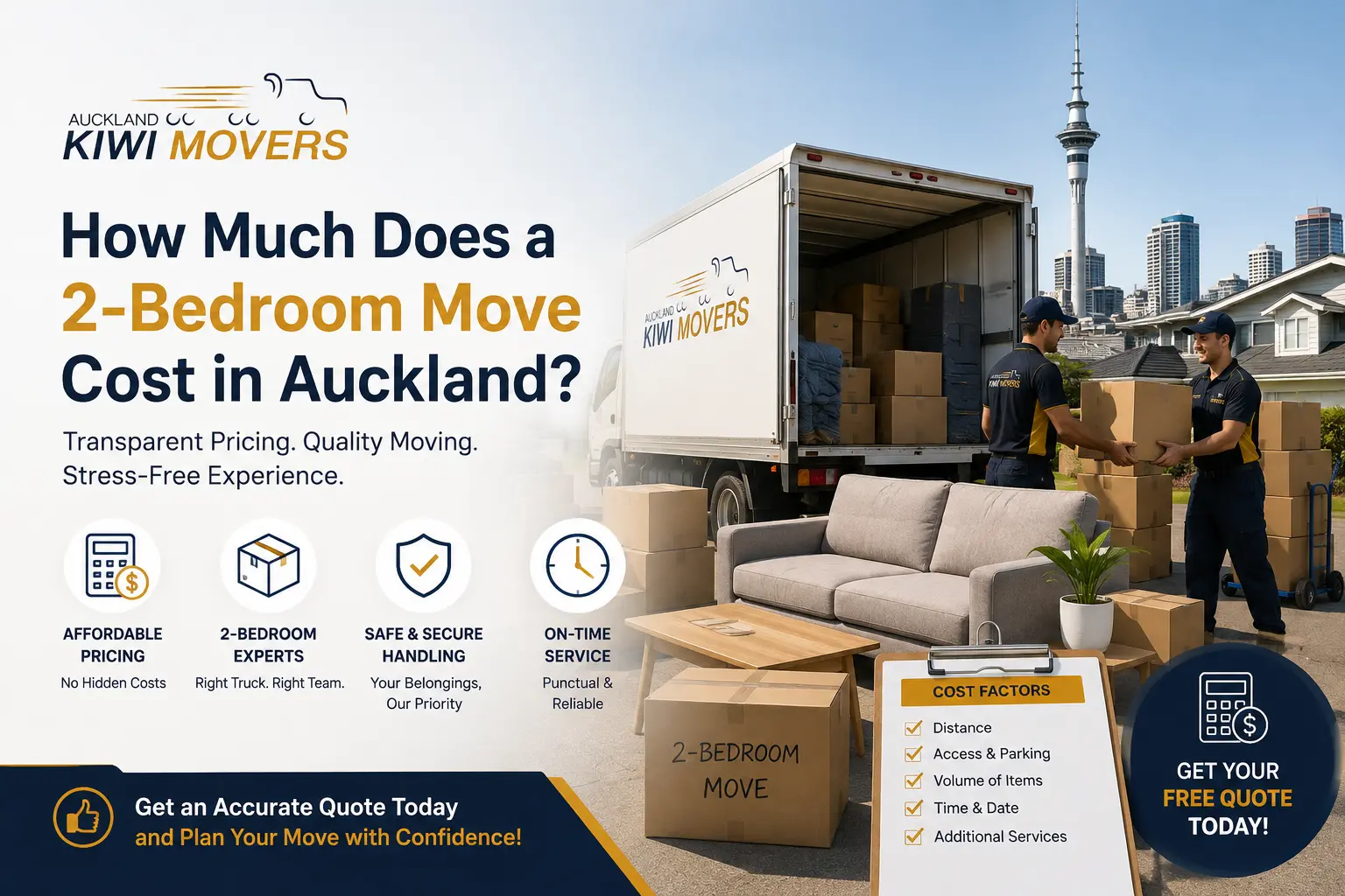 How Much Does a 2-Bedroom Move Cost in Auckland?