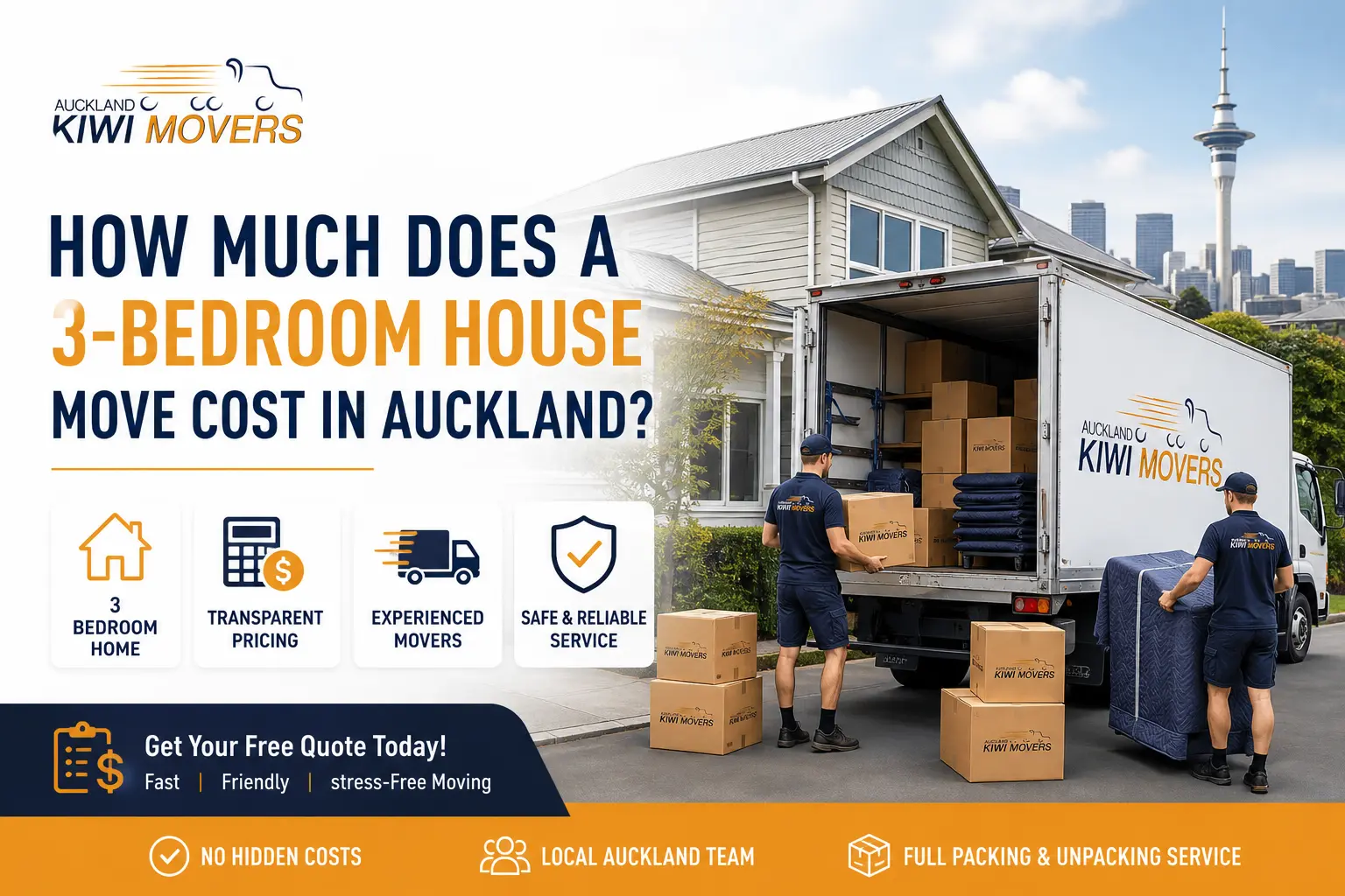 3 Bedroom House Moving Cost Auckland